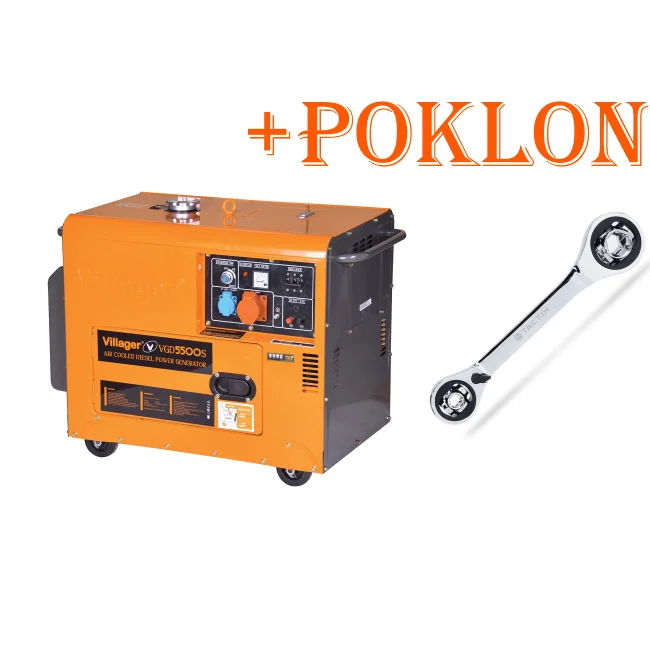 Villager dizel agregat VGD 5500 S + POKLON Tactix multifunkcionalni ključ sa dodacima 900118 Villager dizel agregat VGD 5500 S + POKLON Tactix multifunkcionalni ključ sa dodacima 900118